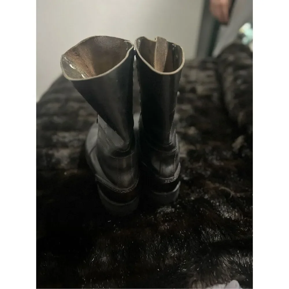 VTG Heereseigentum Steinkogler Black Military Boots Men's EU 41 8  1982